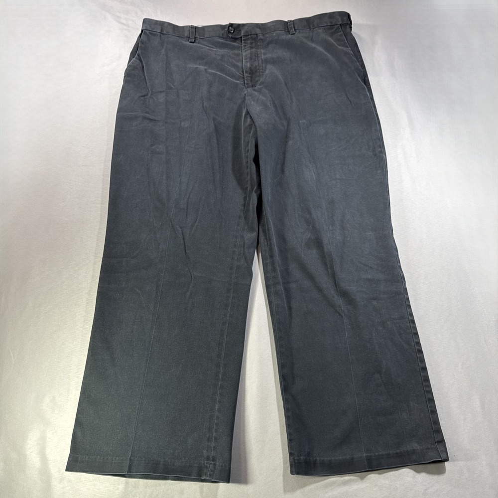 Croft & Barrow Mens 42x30 Classic Fit Chino Pants Navy Blue Stretch Flat Front